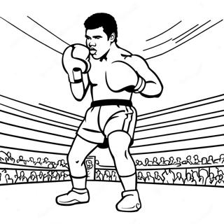 Muhammad Ali In De Ring Kleurplaat 28005-22121