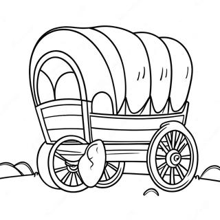 Bedekte Wagen Op De Oregon Trail Kleurplaat 28435-22453