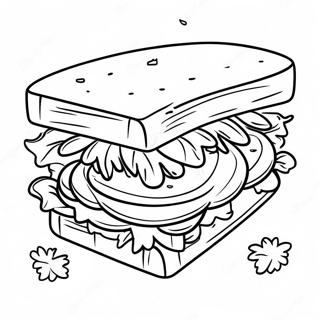 Sandwich Kleurplaten