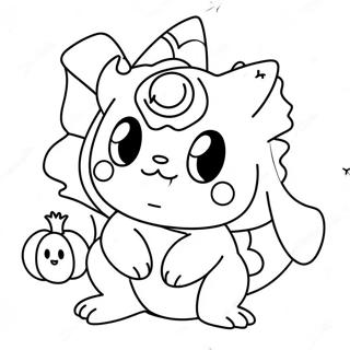 Kleurplaat Van Een Schattige Halloween Pokemon 29094-22982