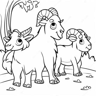 3 Billy Goats Gruff Kleurplaten