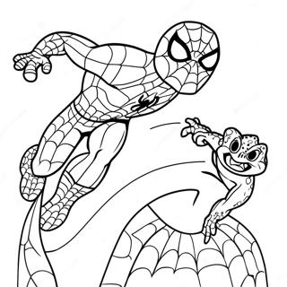 Spiderman Hagedis Kleurplaten