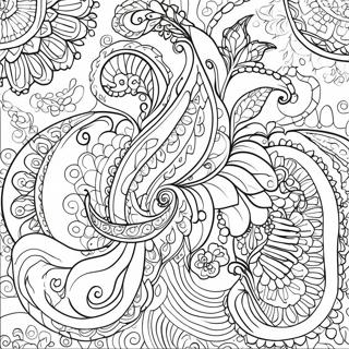 Paisley Patroon Kleurplaat 29144-23021