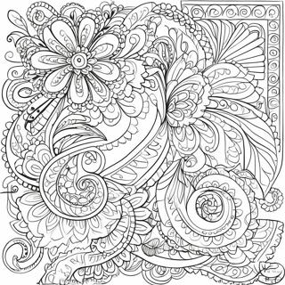 Intricate Paisley Ontwerp Kleurplaat 29145-23054