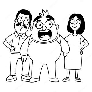 Grappige Bobs Burgers Personages Kleurplaat 2991-2401