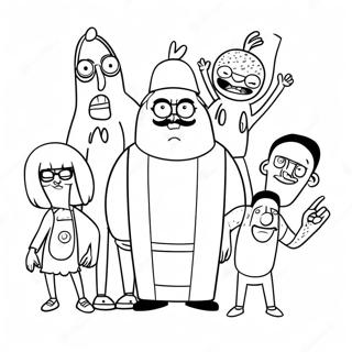 Grappige Bobs Burgers Personages Kleurplaat 2991-2402