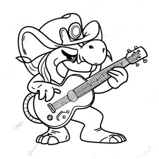 Lemmy Koopaling Met Gitaar Kleurplaat 31684-25049