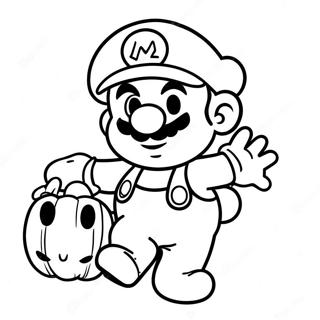 Mario Halloween Kleurplaten