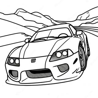 Supra Race Scene Kleurplaat 3191-2539