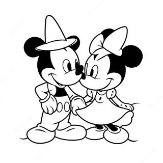 Mickey En Minnie Samen Plezier Kleurplaat 31983-25289