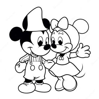 Mickey En Minnie Samen Plezier Kleurplaat 31983-25290