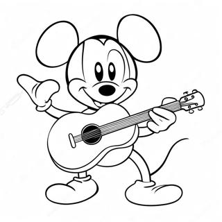 Mickey Mouse Speelt Gitaar Kleurplaat 31984-25285