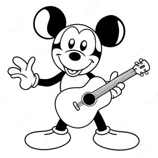 Mickey Mouse Speelt Gitaar Kleurplaat 31984-25288