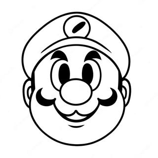 Kleurplaat Van Super Mario Met Glimlachend Gezicht 32314-25545