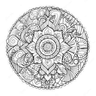 Ontspannende Mandala Online Kleurplaat 3231-2578