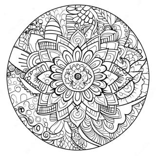 Ontspannende Mandala Online Kleurplaat 3231-2579