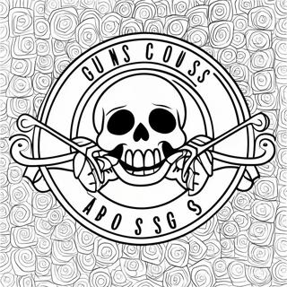 Guns And Roses Logo Kleurplaat 32943-26049