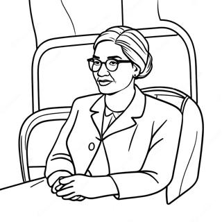 Rosa Parks Zittend In De Bus Kleurplaat 33584-26551