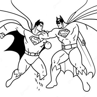 Batman Vs Superman Epische Strijd Kleurplaat 33633-26585