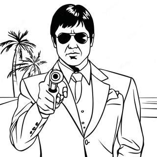 Scarface Film Poster Kleurplaat 34543-27305