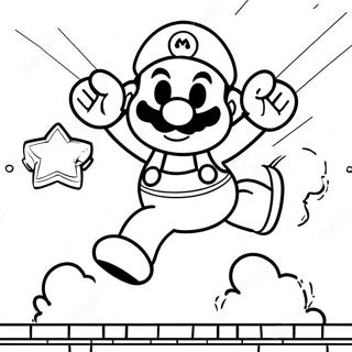 Super Mario Springende Kleurplaat 34724-27455