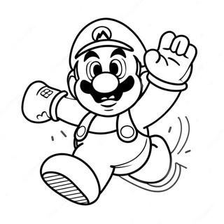 Super Mario Springende Kleurplaat 34724-27456