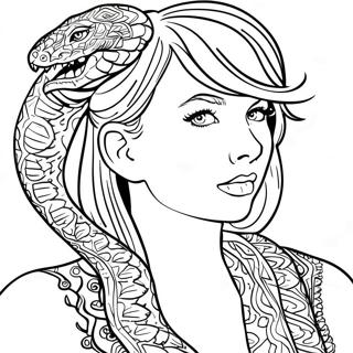 Taylor Swift Met Slang Ontwerp Kleurplaat 3491-2788