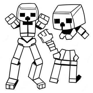 Minecraft Mutant Skeleton Kleurplaat 36113-28561