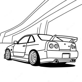 Nissan Skyline R34 Kleurplaten