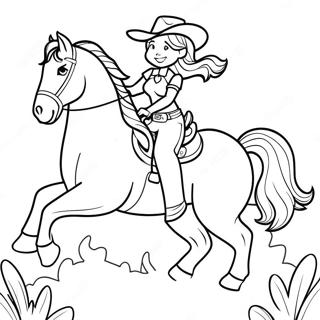 Cowgirl Kleurplaten