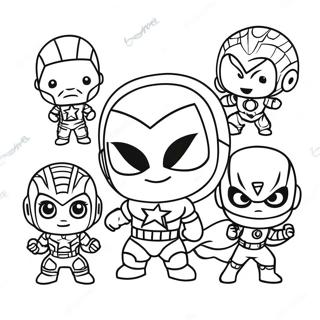 Baby Marvel Schattige Chibi Avengers Kleurplaat 36763-29070