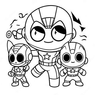 Baby Marvel Schattige Chibi Avengers Kleurplaat 36763-29072