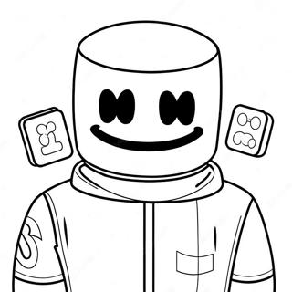 Marshmello Personage Kleurplaat 36863-29150