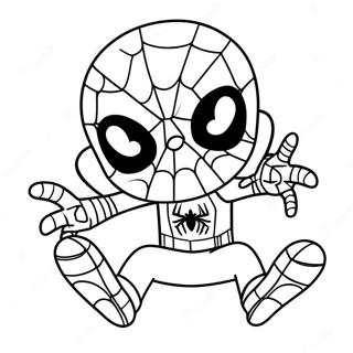 Chibi Spiderman Kleurplaten