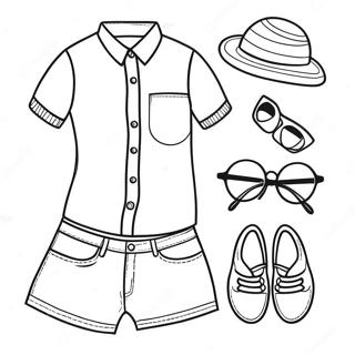 Zomer Kleding Kleurplaten