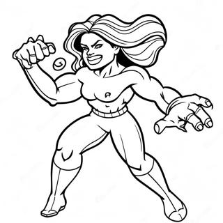 She Hulk In Actie Kleurplaat 38554-30502