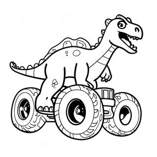 Dino Monstertruck Kleurplaten