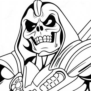 Skeletor Met Dreigende Glimlach Kleurplaat 38804-30729