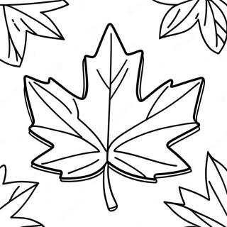 Canada Esdoornblad Kleurplaat 39093-30921