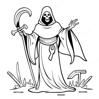 Grim Reaper Met Zeis Kleurplaat 40164-31756