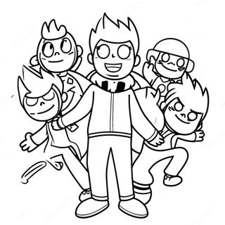 Eddsworld Personages In Actie Kleurplaat 40494-32004