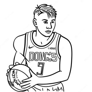 Kleurplaat Van Luka Doncic Die Dribbelt 40544-32039