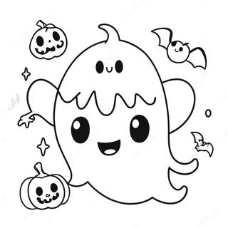 Kawaii Halloween Spook Kleurplaat 40803-32251