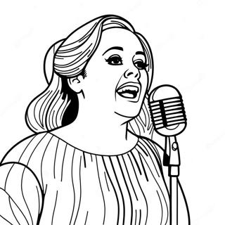 Adele Zingt Op Het Podium Kleurplaat 40874-32297