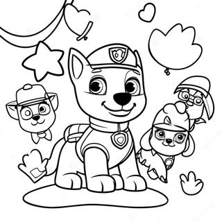 Paw Patrol Verjaardagsviering Kleurplaat 41173-32529