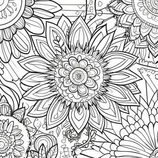 Bohemian Zonnebloem Mandala Kleurplaat 42703-33740