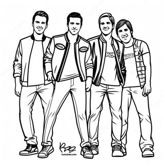 Big Time Rush Kleurplaat 43403-34305