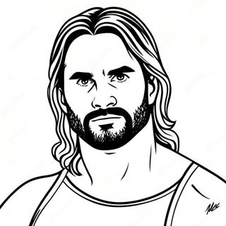 Seth Rollins Wwe Kleurplaten