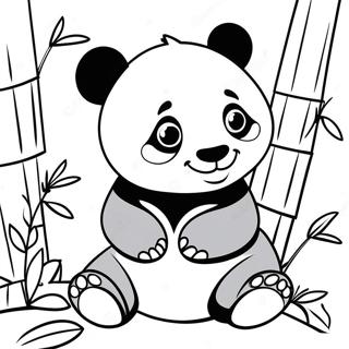 Schattige Panda Tussen Bamboe Kleurplaat 44344-35067