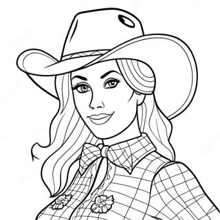 Cowgirl Barbie Kleurplaten